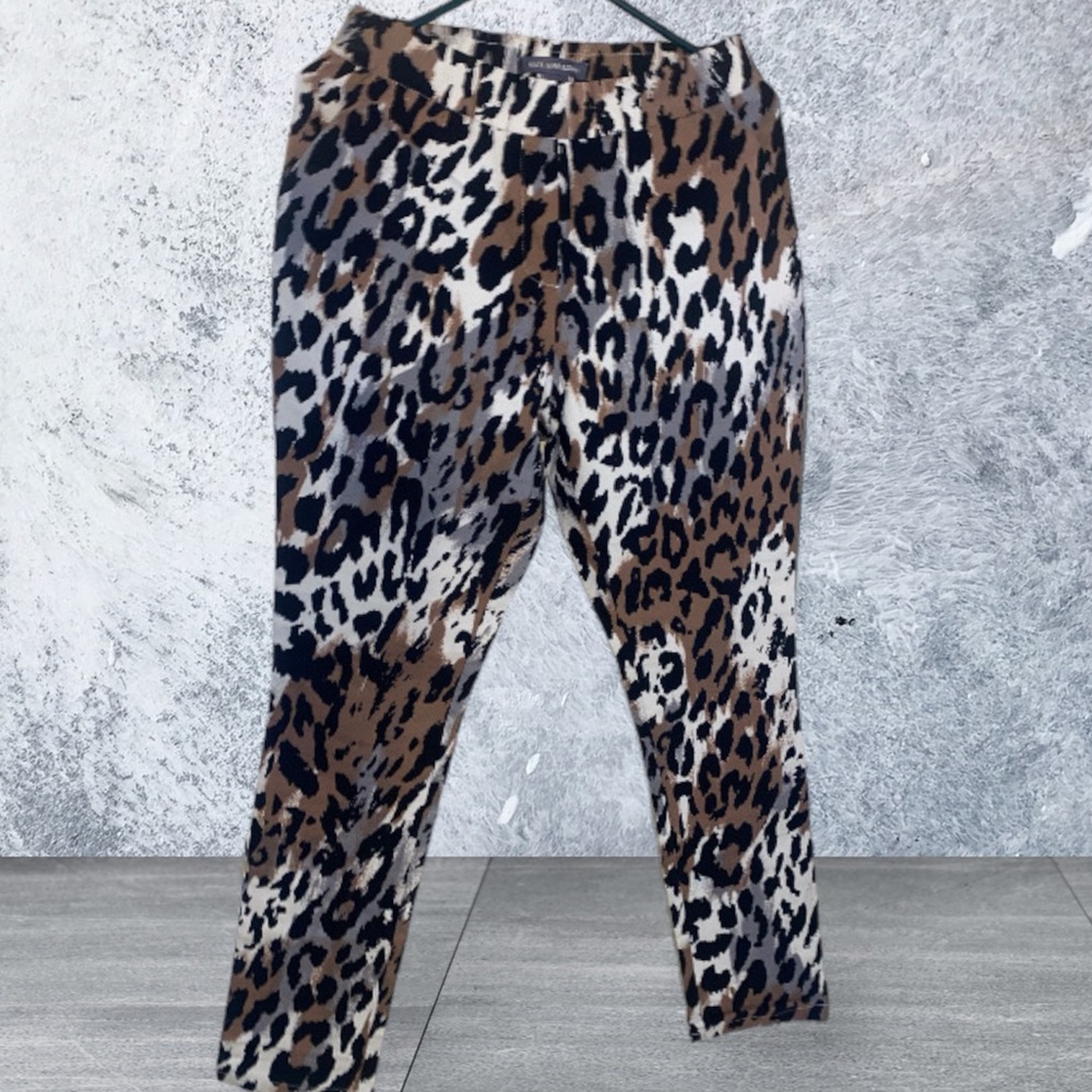 Multicolored Print Cigarette Slack Pant
